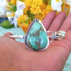 Gorgeous Green Chrysoprase Bracelet 925 stamped